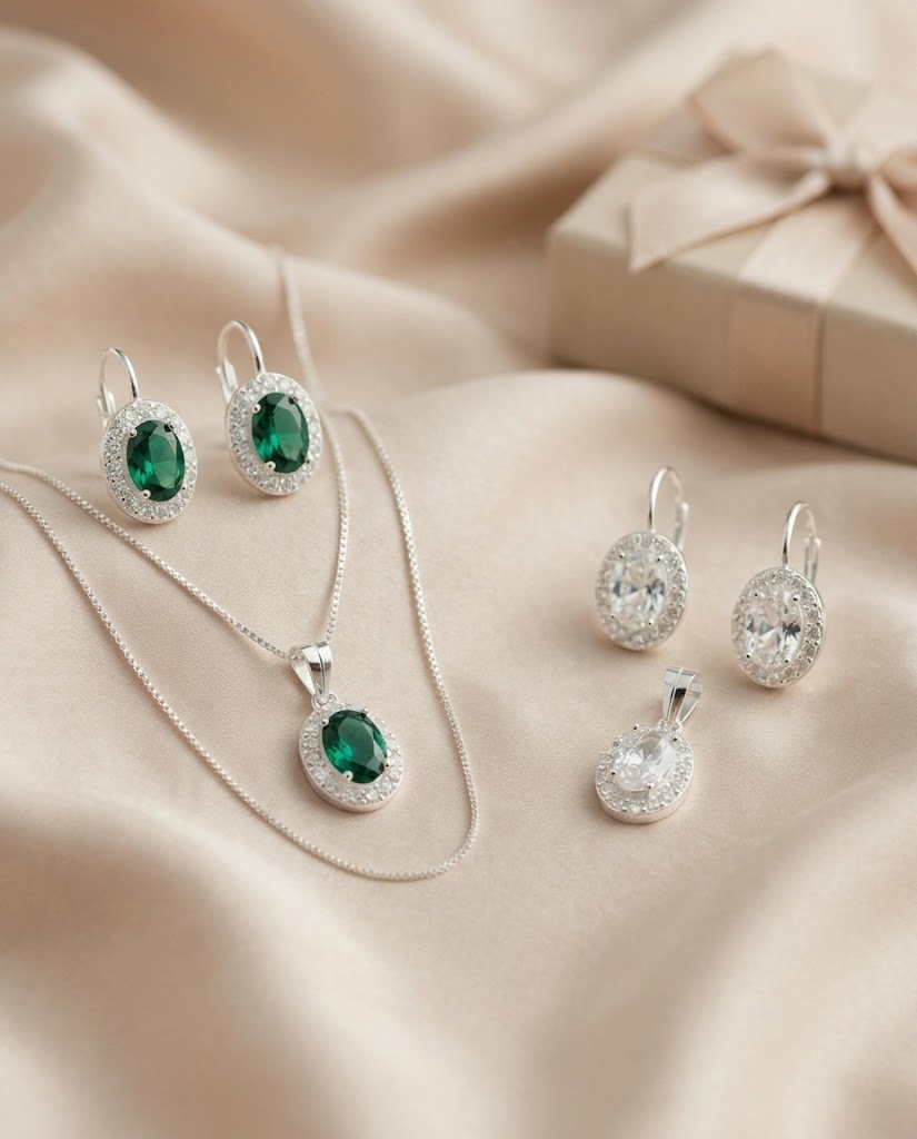 Set Óvalo Imperial en plata 925 — MARDAN JOYAS